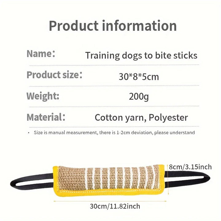 🦷 1Pc Durable Jute Dog Chew Toy – Bite-Resistant Teething Stick for Puppies & Adult Dogs 🐾💪