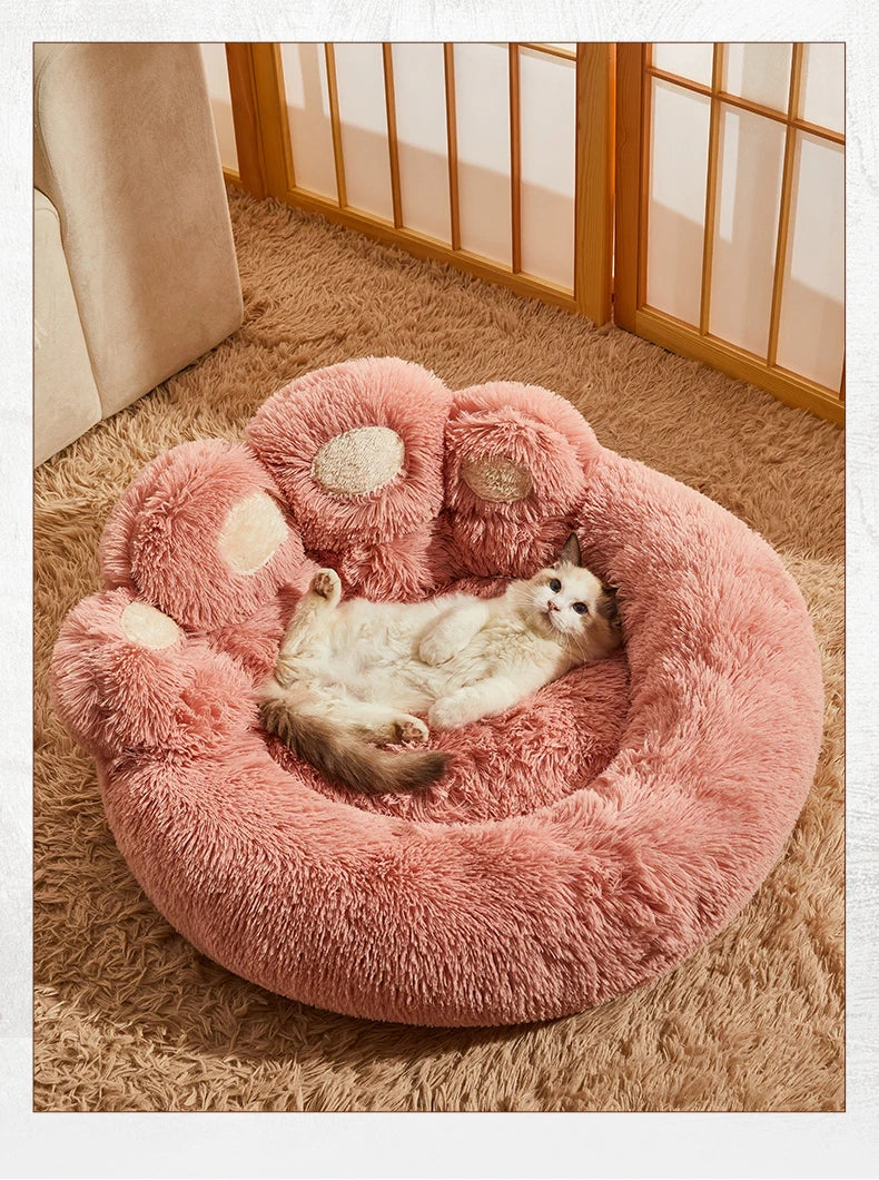 Plush Pet Dog Sofa Bed – Washable Warm Kennel for Small & Large Dogs and Cats