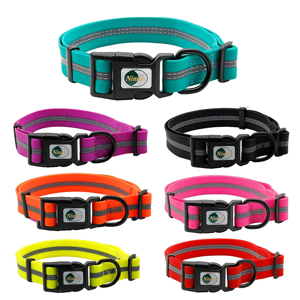 🐶 Waterproof Adjustable Dog Collar – Soft, Durable & Reflective (S/M/L)