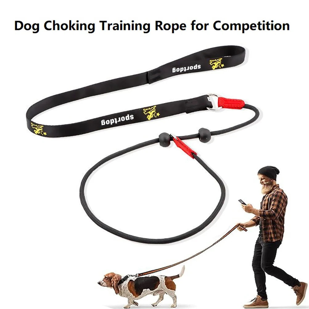 Training Dog Choking Rope Leash 2-in-1 Lead Collar – P-Shaped Chain Slip Lead (150cm)