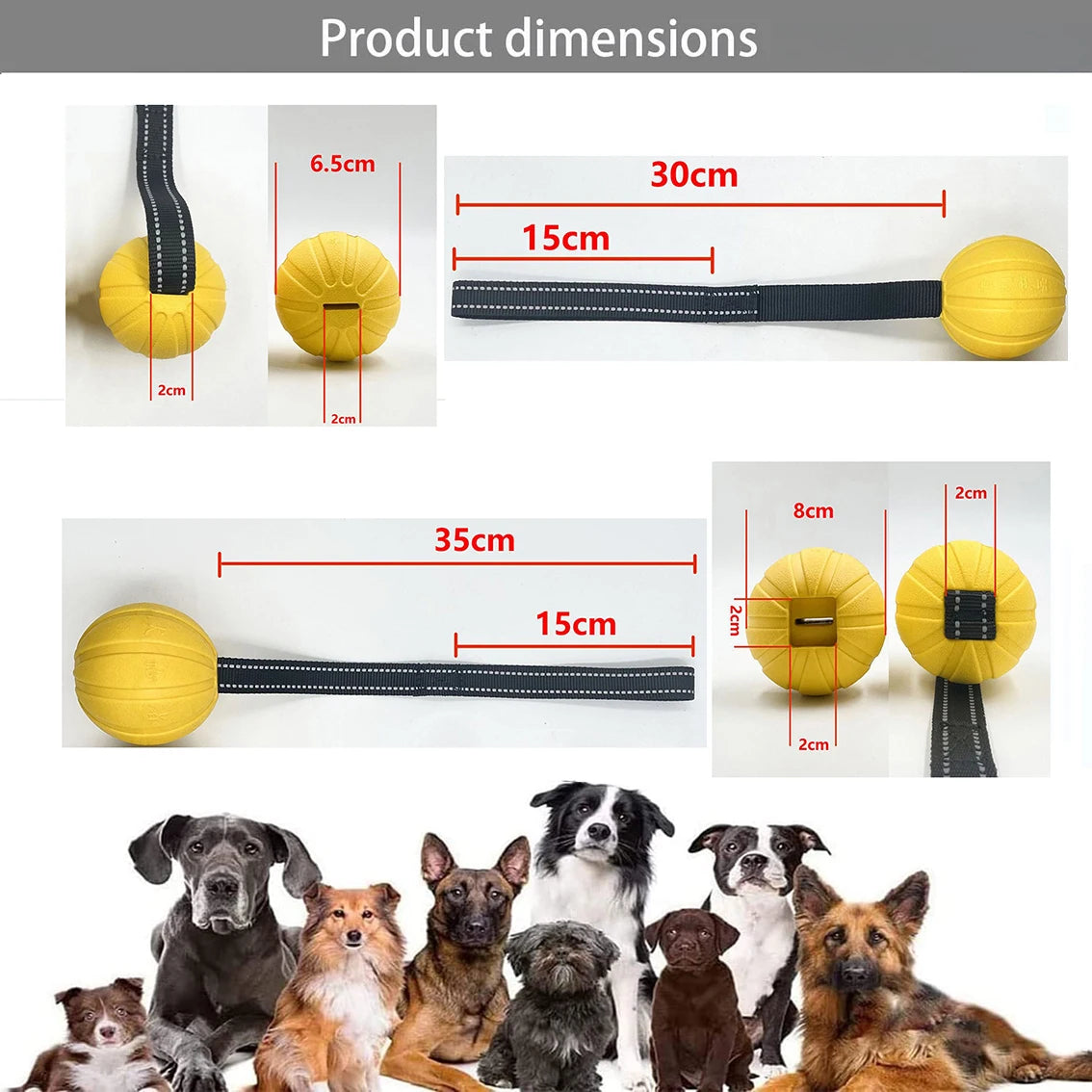 Dog Toy Ball on Rope – Durable EVA Float Toy for Small, Medium & Large Dogs
