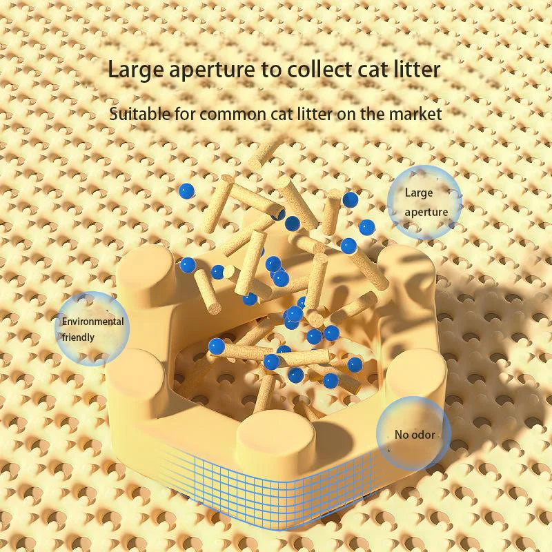 Double-Layer Cat Litter Mat – Anti-Carry-Out, Anti-Urine, Non-Slip & Easy-Clean Toilet Mat for Cats