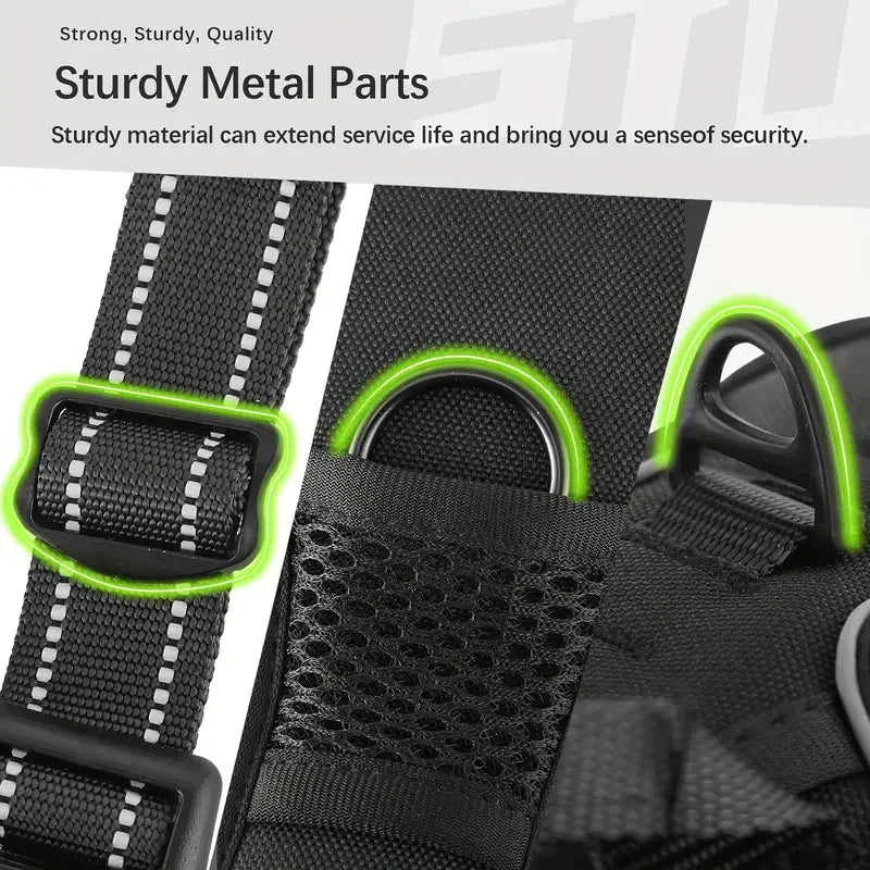 🐶 German Oak Cooling Dog Set – Escape-Proof Harness Vest & Leather Collar