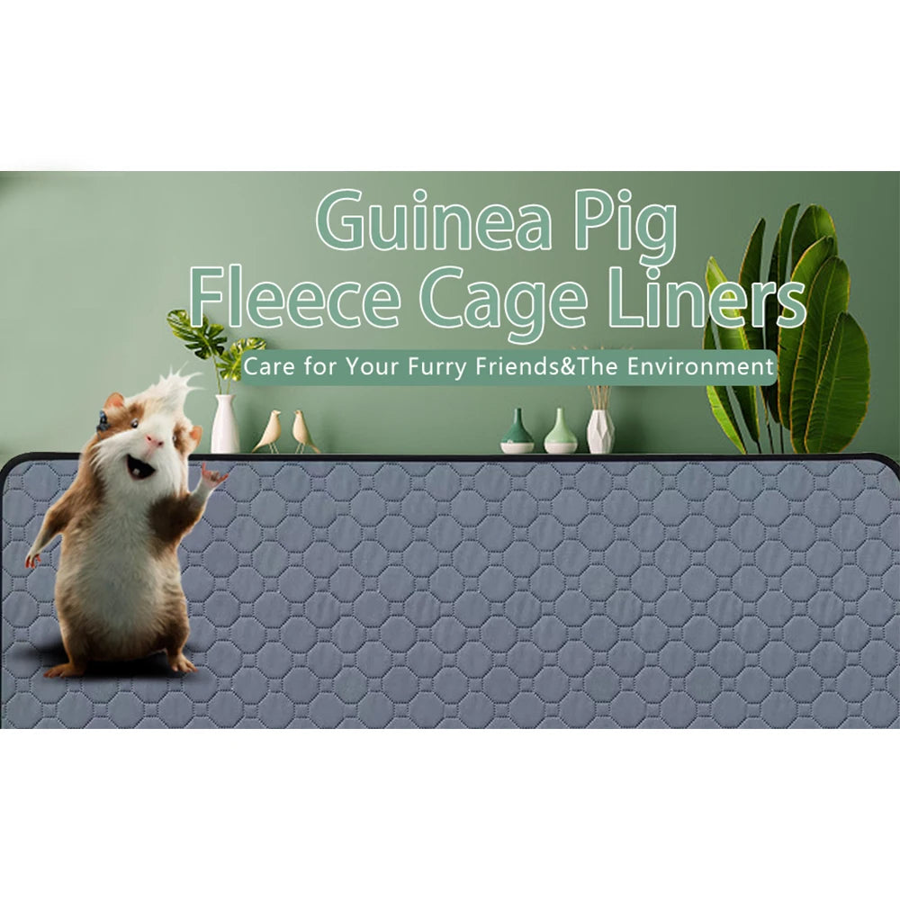 Washable Guinea Pig Cage Liner – Reusable, Non-Slip Urinary Pad for Small Animals, Cats & Dogs