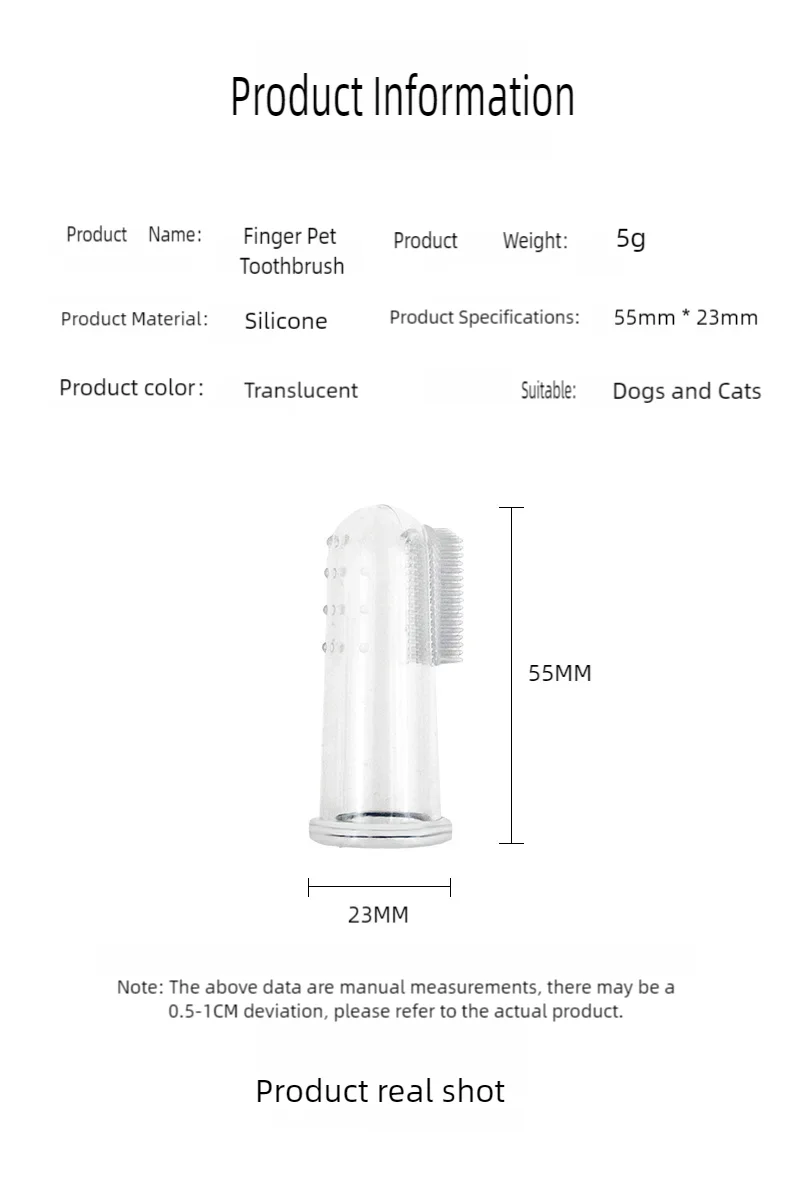 Super Soft Finger Toothbrush for Dogs & Cats – Gentle Pet Dental Cleaning Tool