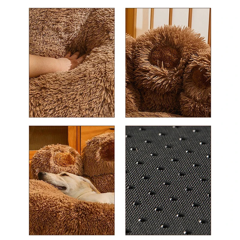 Plush Pet Dog Sofa Bed – Washable Warm Kennel for Small & Large Dogs and Cats