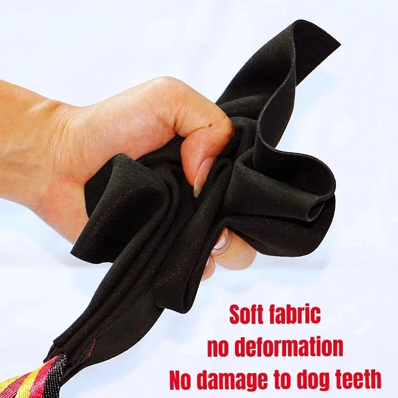 Interactive Flirt Pole for Dogs – Leather Bite Rag & Puppy Ball Toy for K9 Training, Teething & Play