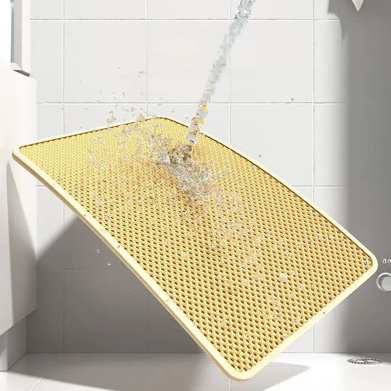 Double-Layer Cat Litter Mat – Anti-Carry-Out, Anti-Urine, Non-Slip & Easy-Clean Toilet Mat for Cats