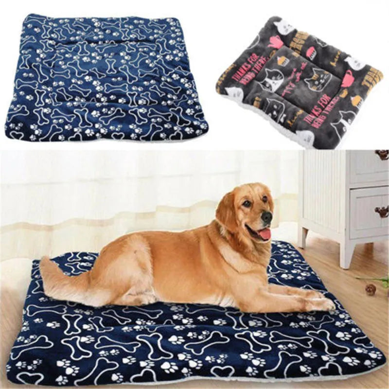 Large Pet Dog Puppy Cushion House – Soft Winter Warm Kennel Mat Blanket