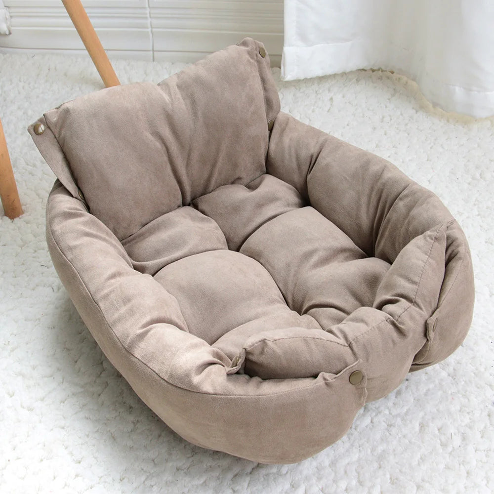 3-in-1 Multifunctional Dog & Cat Bed Mat – Convertible Pet Sofa, Sleeping Nest & Cushion for Winter