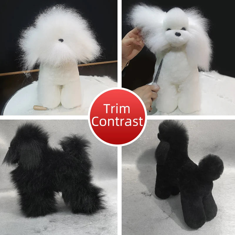 🐩 Pet Grooming Practice Model Dog – Full-Body Simulation Teddy with Realistic Synthetic Hair ✂️💇‍♀️