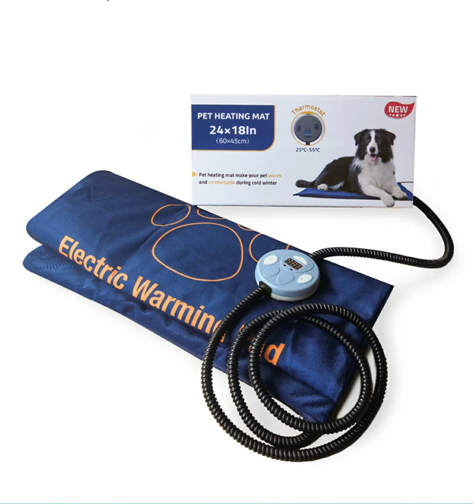 Waterproof Electric Pet Heating Pad – Adjustable Temperature Winter Warmer Blanket for Dogs & Cats