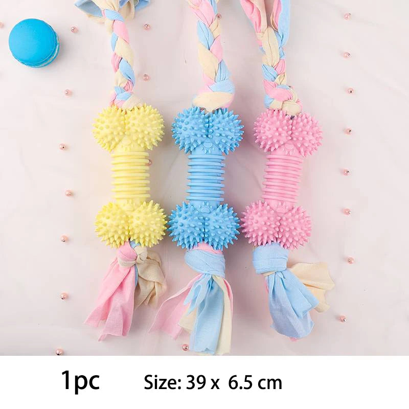TPR Knot Chew Toy for Small Dogs – Bite-Resistant Molar & Training Toy