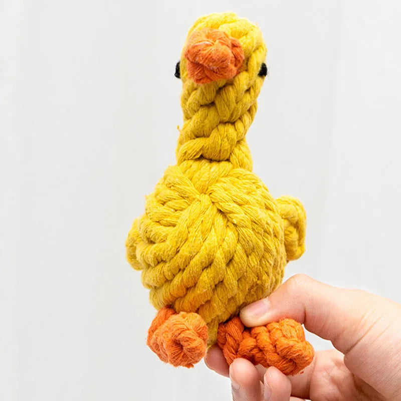 Bite-Resistant Rope Knot Ball Chew Toy for Small Dogs – Teeth Cleaning Puppy Toy