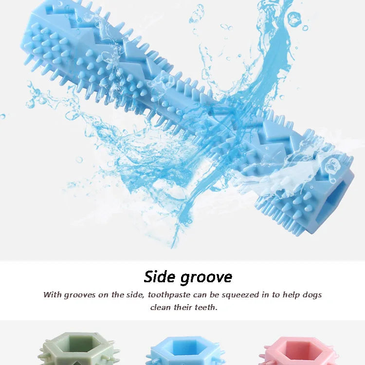 Dog Toothbrush Chew Toy 🐾 Durable Soft Rubber Stick for Teeth Cleaning