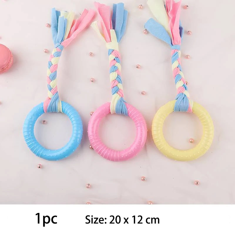TPR Knot Chew Toy for Small Dogs – Bite-Resistant Molar & Training Toy