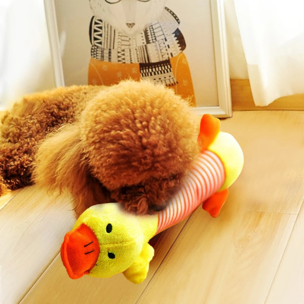 Plush Squeaky Elephant, Duck & Pig Dog Toys – Soft Chew Toys for Dogs & Cats, Durable Funny Molar Fleece Toys for All Pets