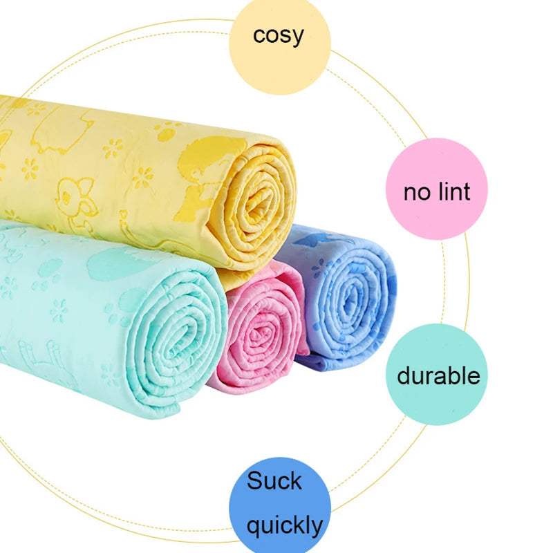 🛁 Super Absorbent Microfiber Pet Bath Towel – Quick-Drying Bathrobe for Dogs & Cats