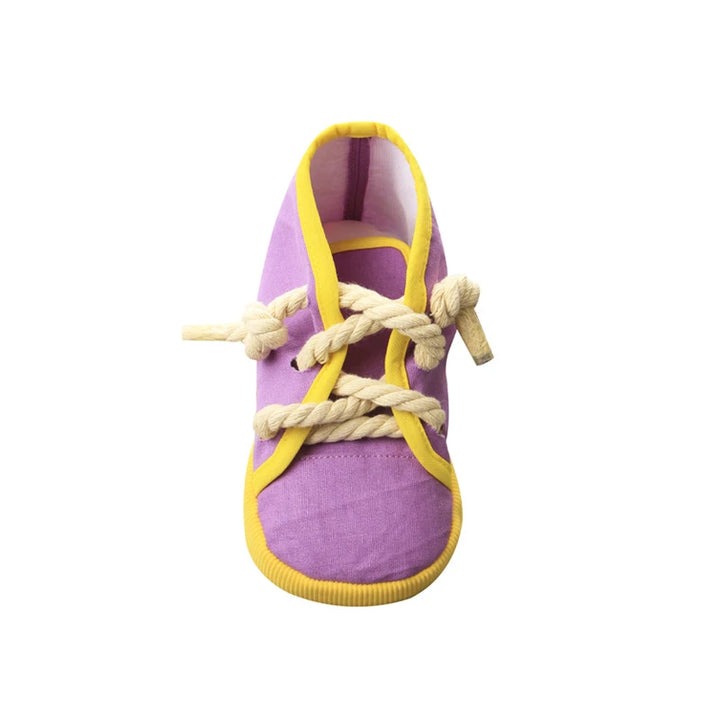 Shoe Plush Pet Toy – Squeaky Rope Chew for Dogs & Cats 👟🐾
