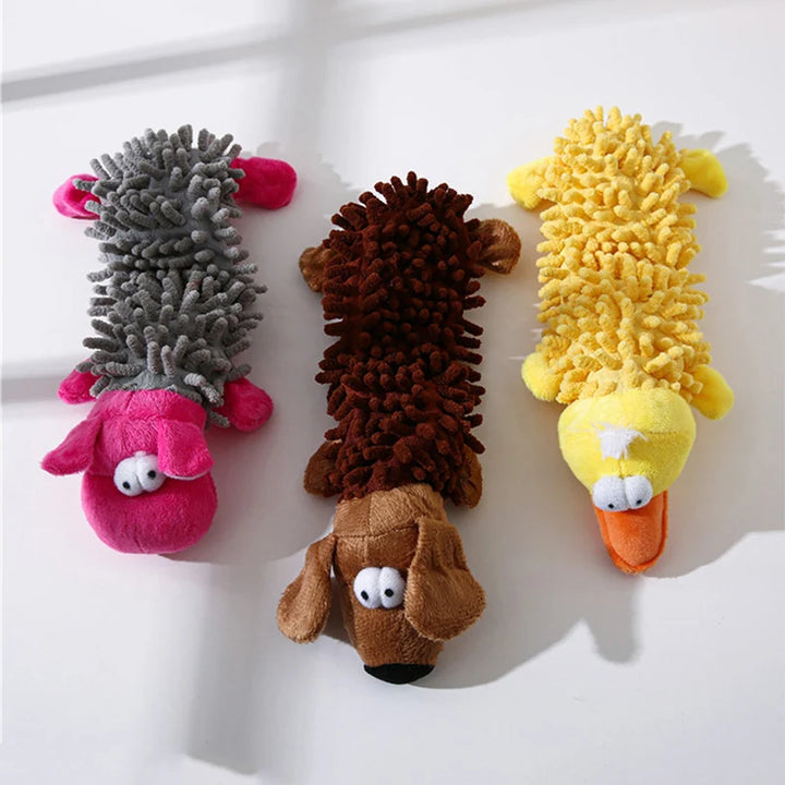 Durable Plush Dog Toy with Squeaker – Animal Shape Chew Toy for Small Dogs, Puppies