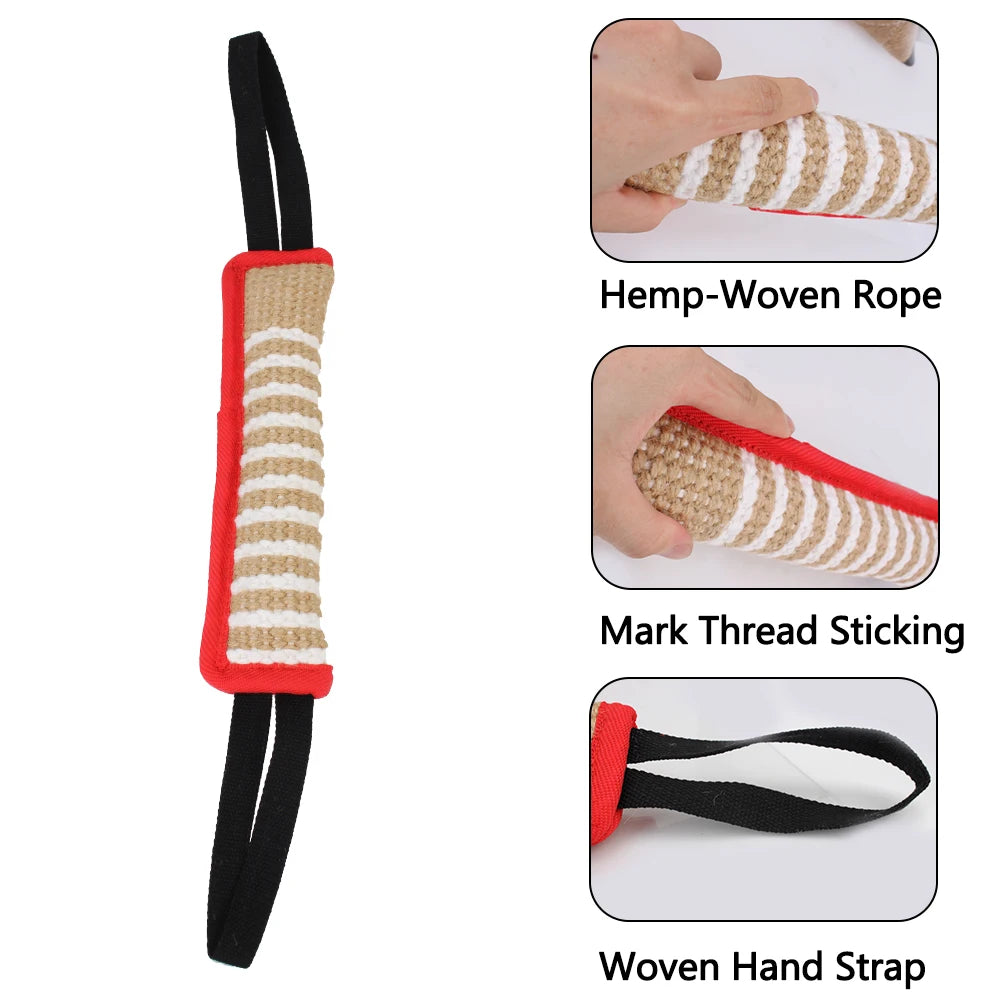 Durable Dog Bite Training Tug Toy with Dual Rope Handles – Chew-Resistant Dog Bite Pillow for Obedience & Agility Training