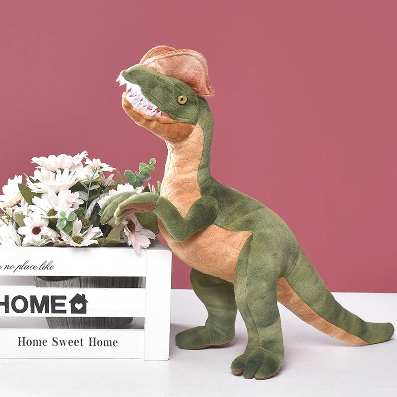 🦖 Jurassic Park Dilophosaurus Dinosaur Plush Toy – Double-Crested Lizard Stuffed Figure for Kids 🧸🌋