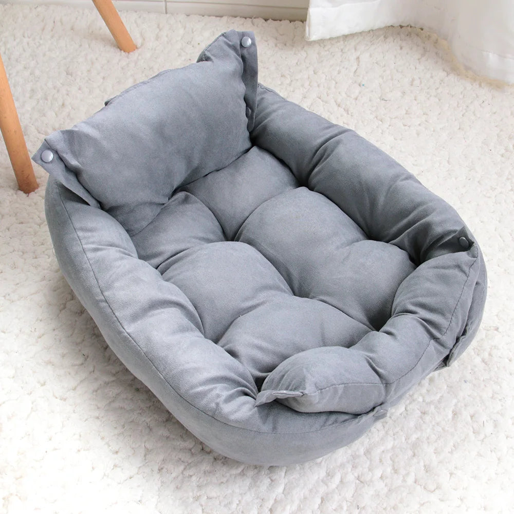 3-in-1 Multifunctional Dog & Cat Bed Mat – Convertible Pet Sofa, Sleeping Nest & Cushion for Winter