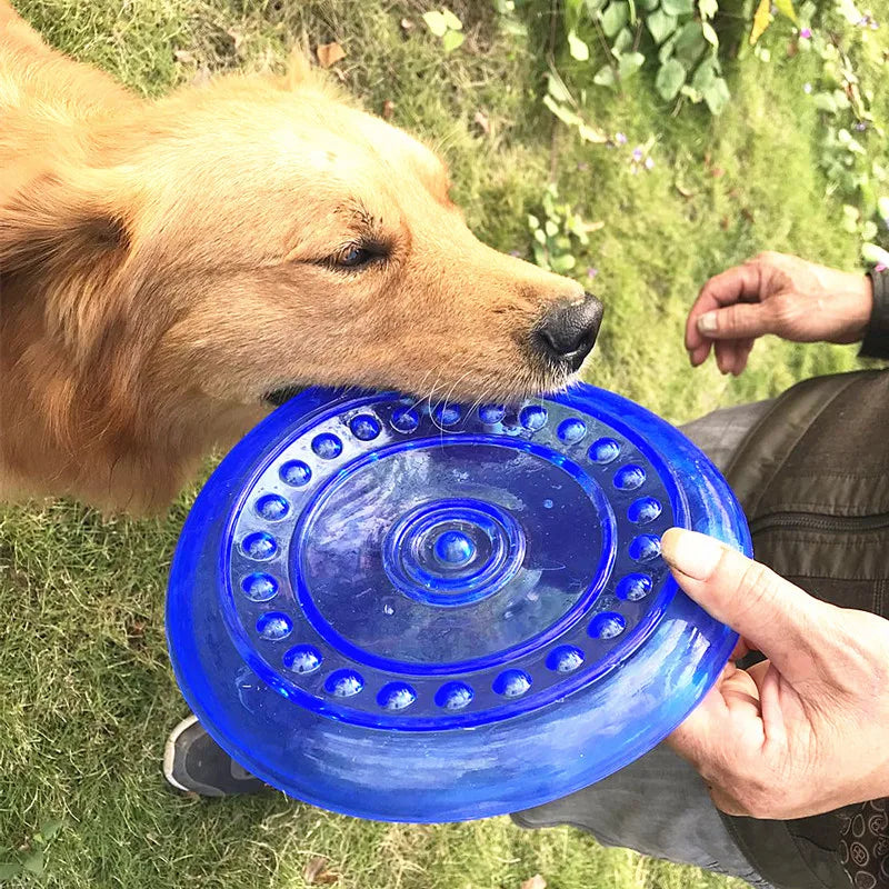 Funny Soft Rubber Dog Flying Disc – Bite-Resistant Saucer Toy for Small, Medium & Large Dogs – Agile Training & Outdoor Play