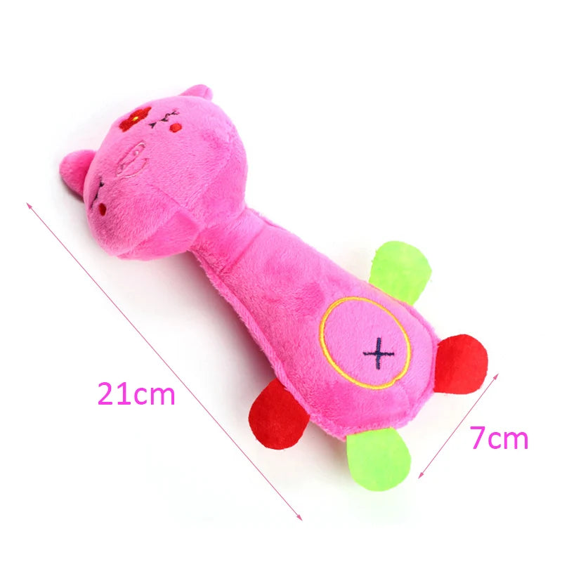 Durable Plush Dog Toy with Squeaker – Animal Shape Chew Toy for Small Dogs, Puppies