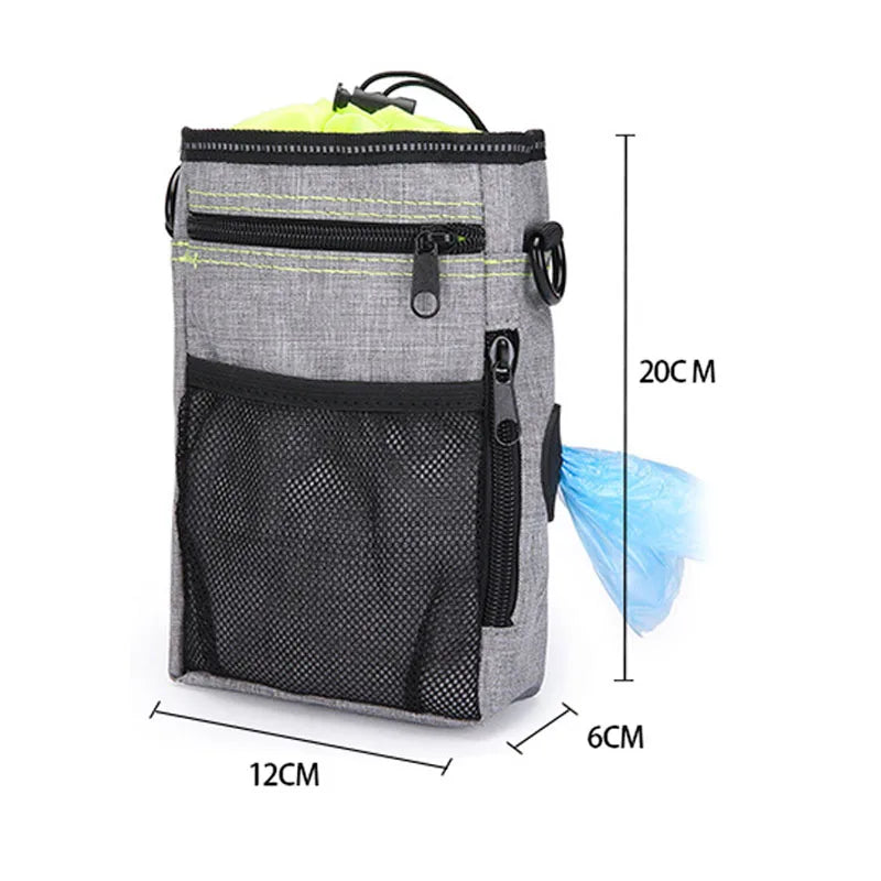 Multi-Function Dog Treat Training Bag – Reflective Outdoor Pet Pouch with Poop Bag Dispenser & Adjustable Waist Belt