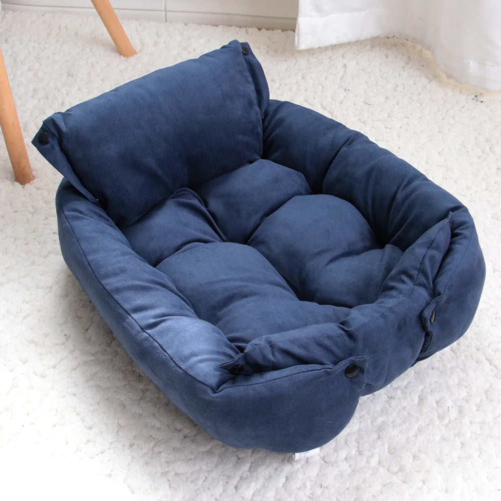 3-in-1 Multifunctional Dog & Cat Bed Mat – Convertible Pet Sofa, Sleeping Nest & Cushion for Winter