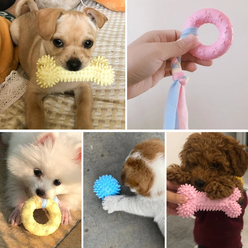 TPR Knot Chew Toy for Small Dogs – Bite-Resistant Molar & Training Toy