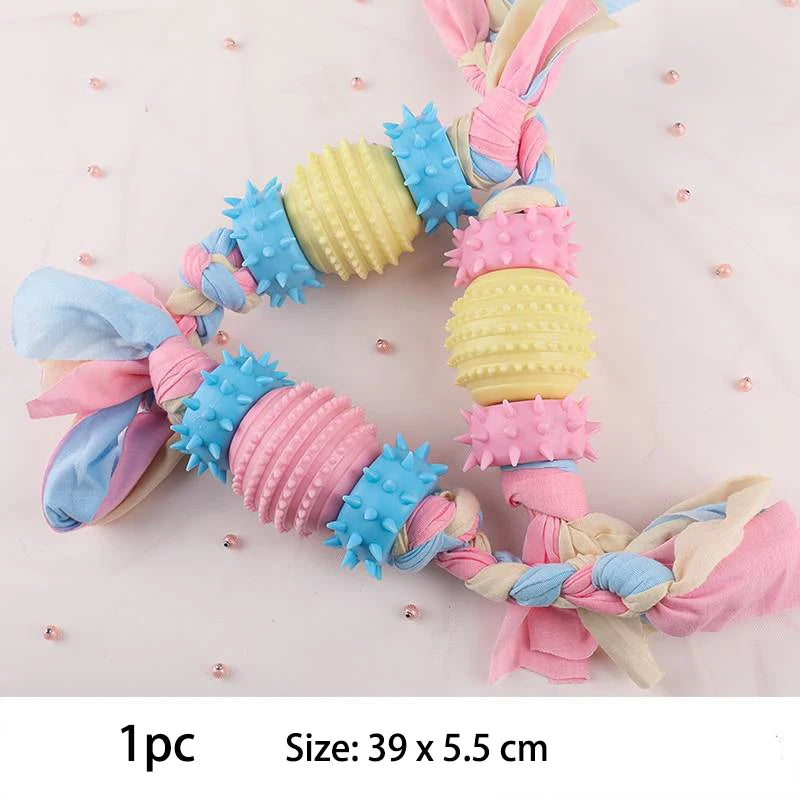 TPR Knot Chew Toy for Small Dogs – Bite-Resistant Molar & Training Toy