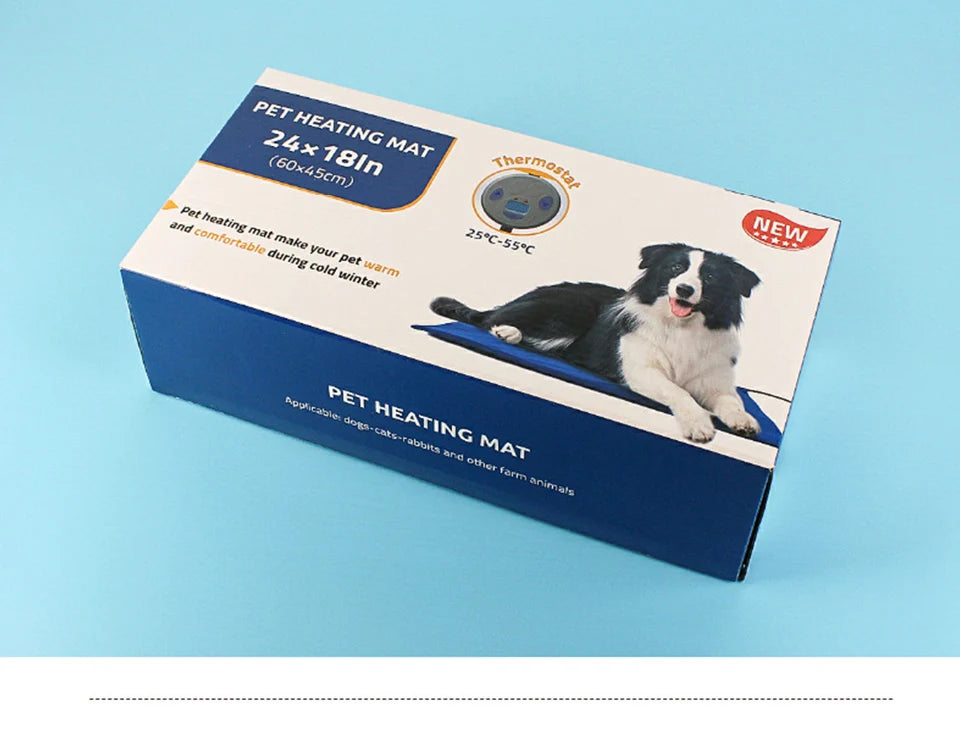 Waterproof Electric Pet Heating Pad – Adjustable Temperature Winter Warmer Blanket for Dogs & Cats