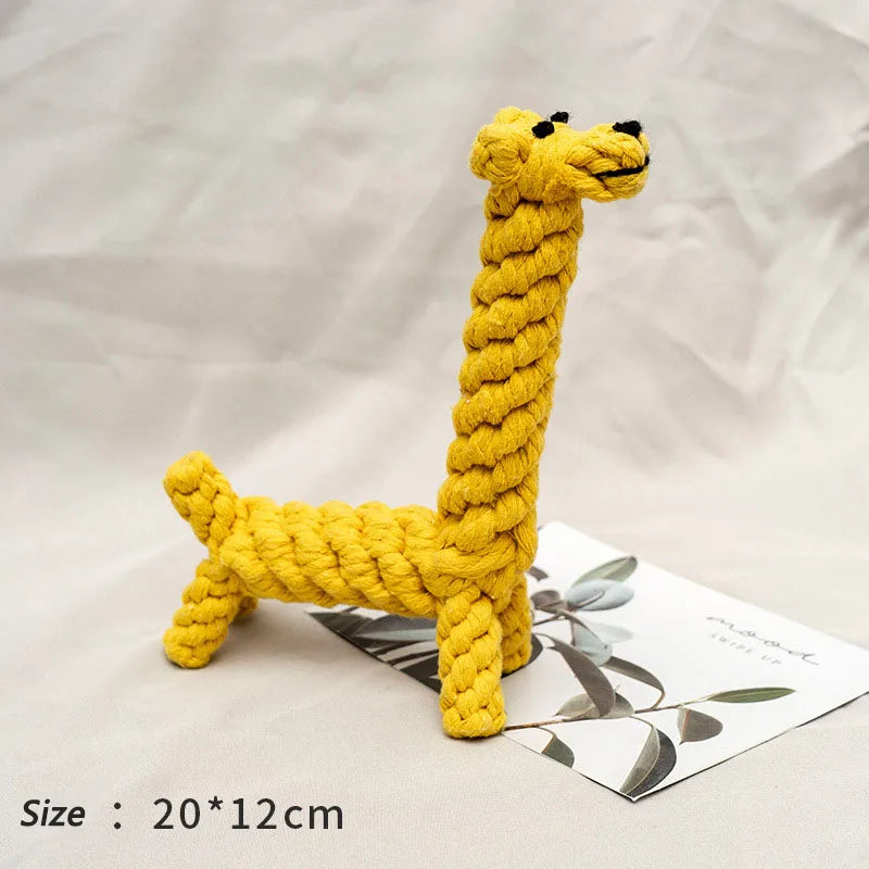 Bite-Resistant Rope Knot Ball Chew Toy for Small Dogs – Teeth Cleaning Puppy Toy