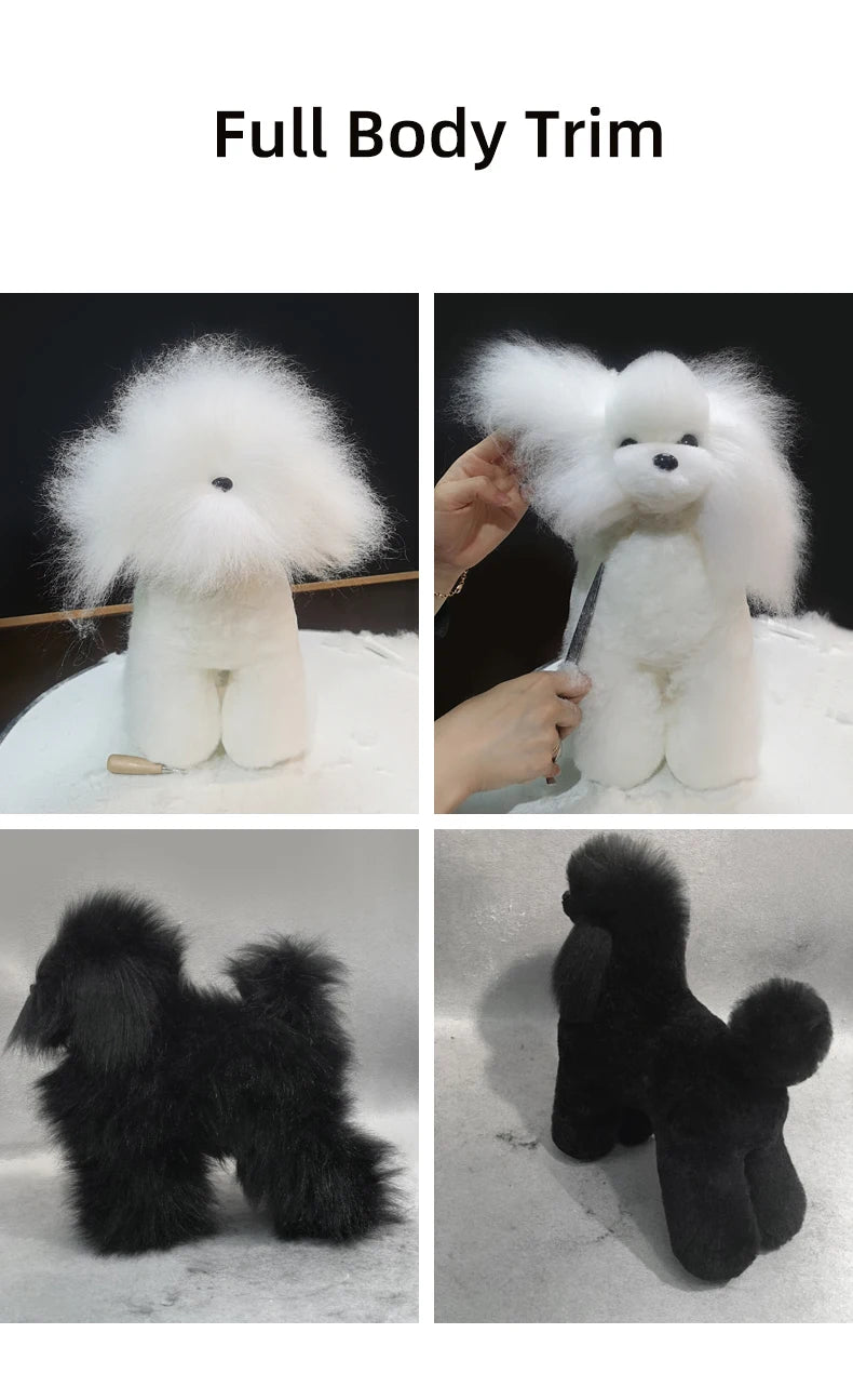 🐩 Pet Grooming Practice Model Dog – Full-Body Simulation Teddy with Realistic Synthetic Hair ✂️💇‍♀️