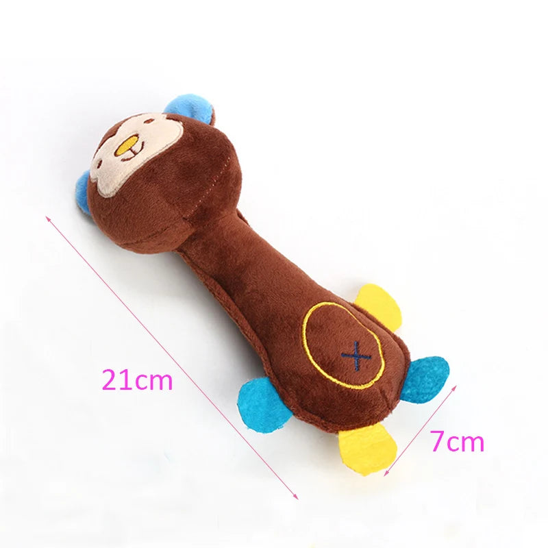 Durable Plush Dog Toy with Squeaker – Animal Shape Chew Toy for Small Dogs, Puppies