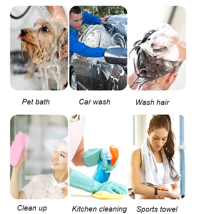 🛁 Super Absorbent Microfiber Pet Bath Towel – Quick-Drying Bathrobe for Dogs & Cats