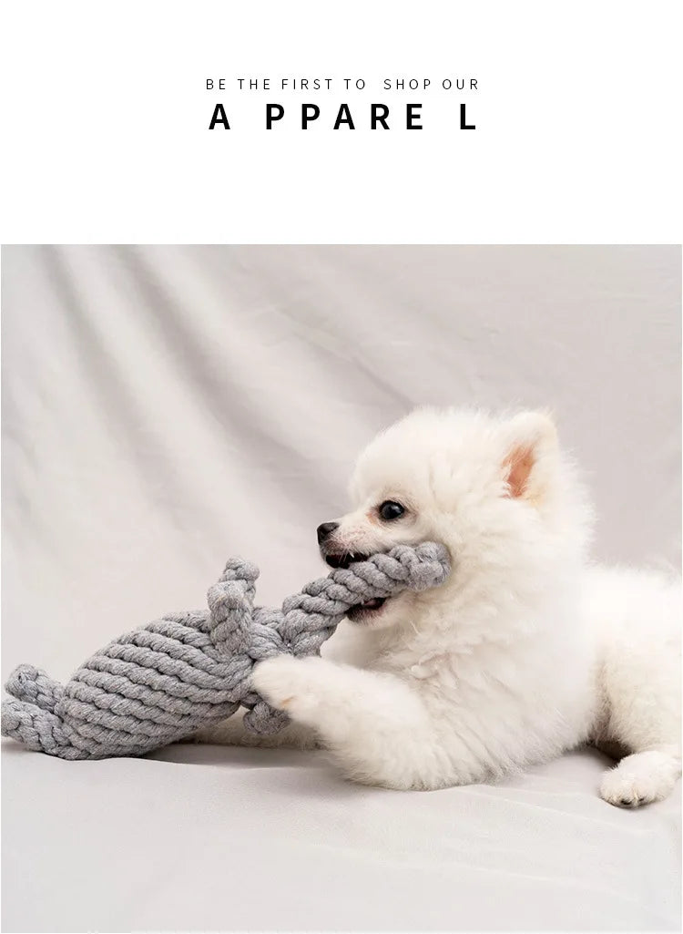 Bite-Resistant Rope Knot Ball Chew Toy for Small Dogs – Teeth Cleaning Puppy Toy