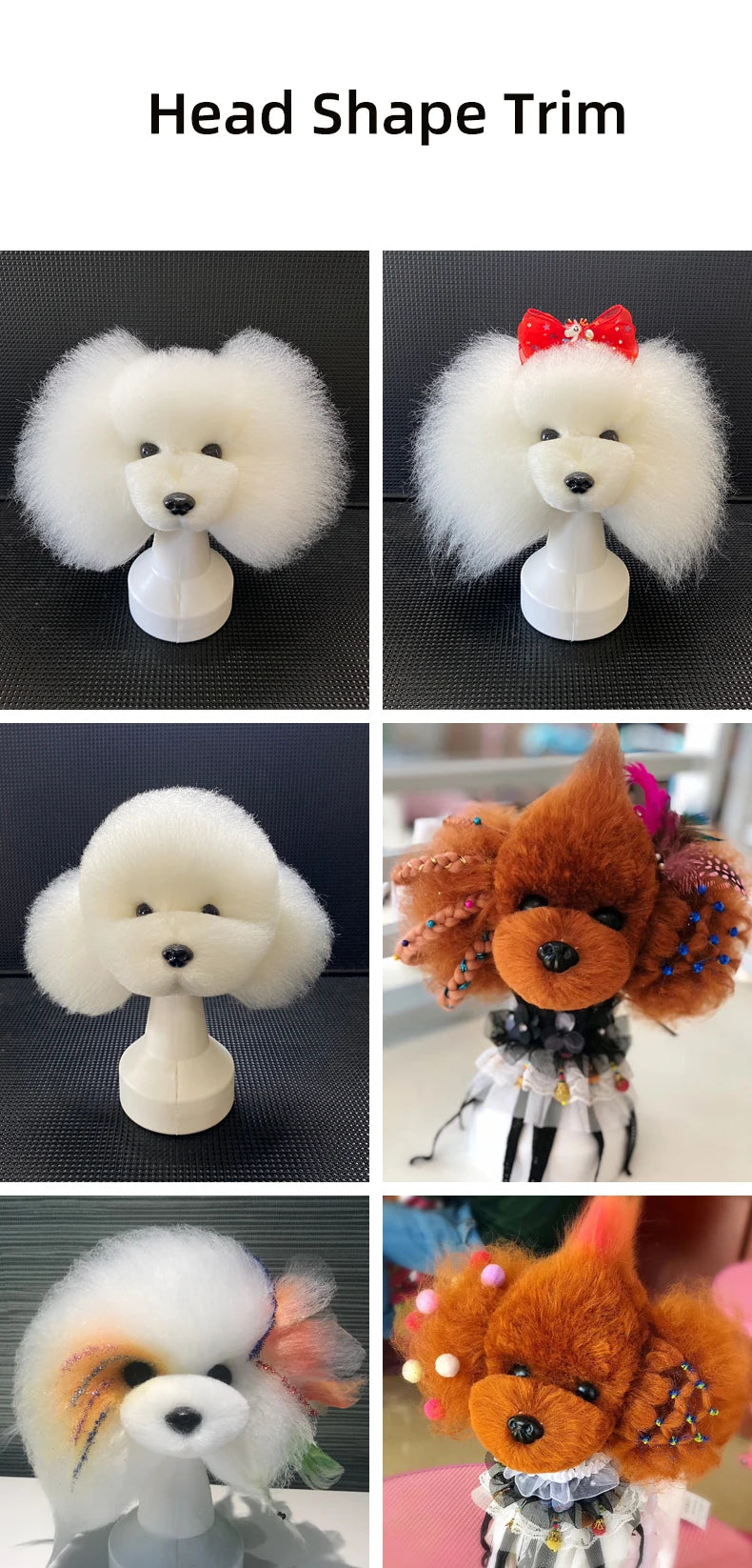 🐩 Pet Grooming Practice Model Dog – Full-Body Simulation Teddy with Realistic Synthetic Hair ✂️💇‍♀️
