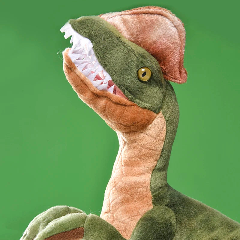 🦖 Jurassic Park Dilophosaurus Dinosaur Plush Toy – Double-Crested Lizard Stuffed Figure for Kids 🧸🌋