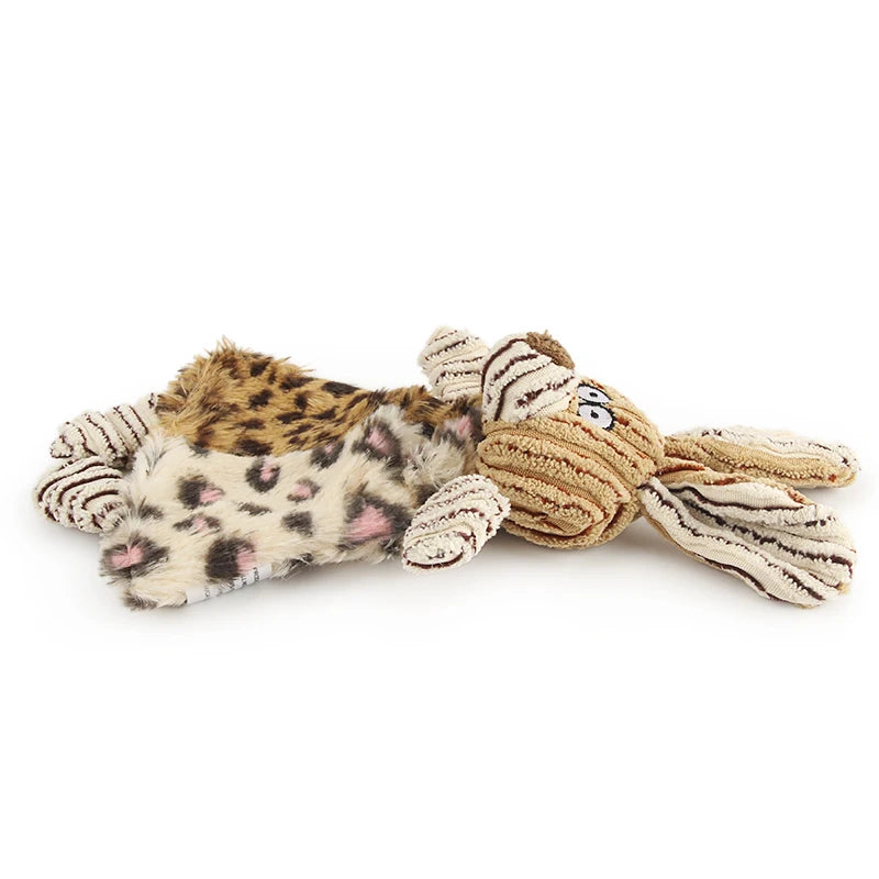 Corduroy Sound Squeaky Pet Toy – Cute Animal Shapes for Small Dogs & Puppies
