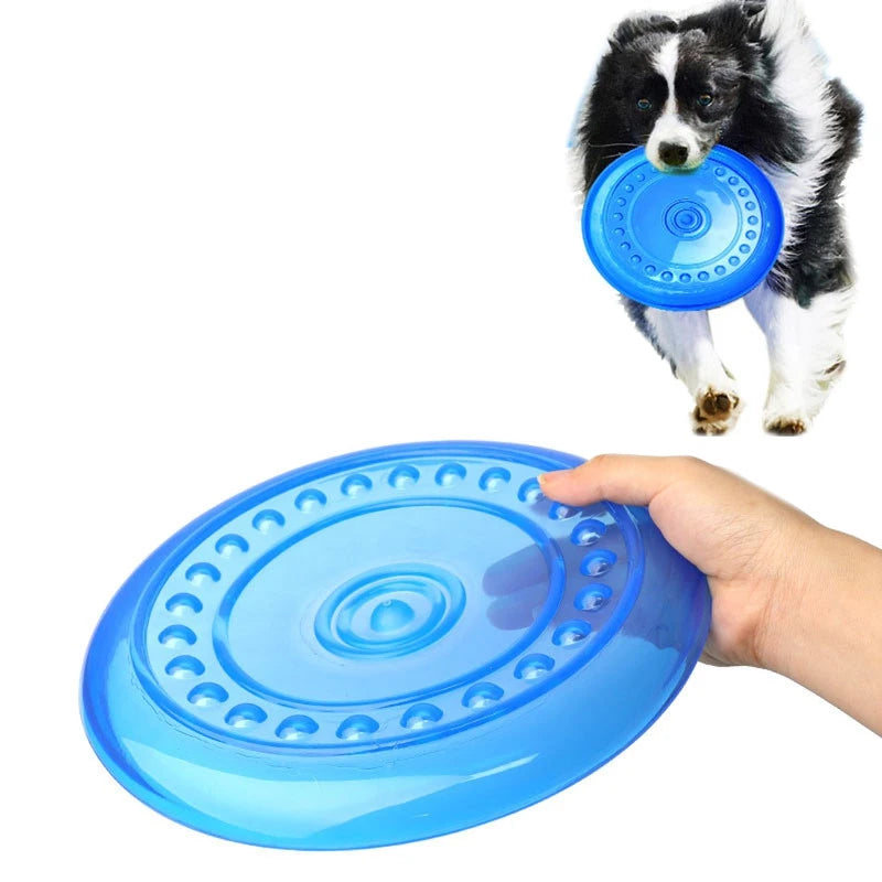 Funny Soft Rubber Dog Flying Disc – Bite-Resistant Saucer Toy for Small, Medium & Large Dogs – Agile Training & Outdoor Play