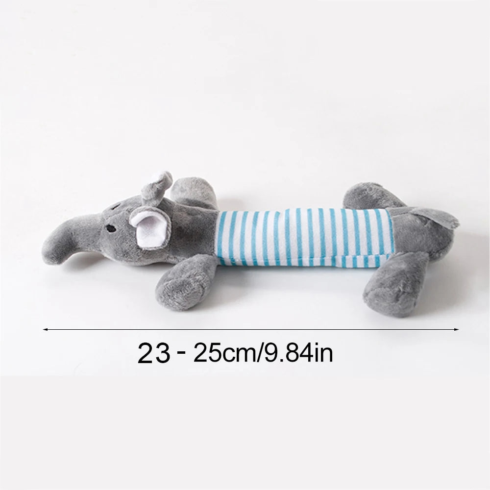 Plush Squeaky Elephant, Duck & Pig Dog Toys – Soft Chew Toys for Dogs & Cats, Durable Funny Molar Fleece Toys for All Pets