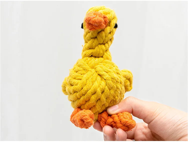 Bite-Resistant Rope Knot Ball Chew Toy for Small Dogs – Teeth Cleaning Puppy Toy