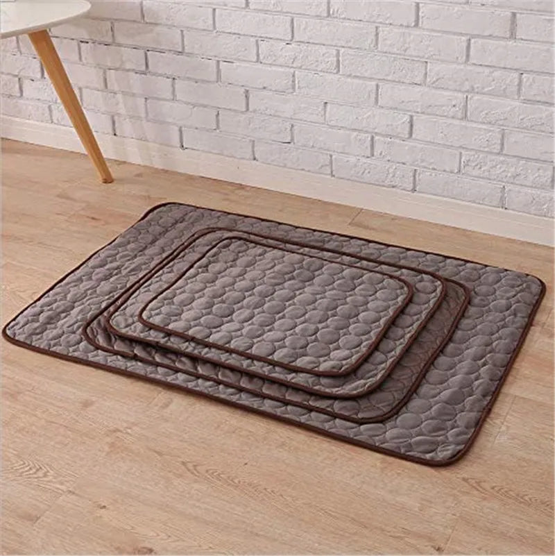 Cooling Dog Mat Summer Pad – Breathable, Washable Pet Blanket & Sofa Bed for Small, Medium, Large Dogs and Cats – Portable for Car Use