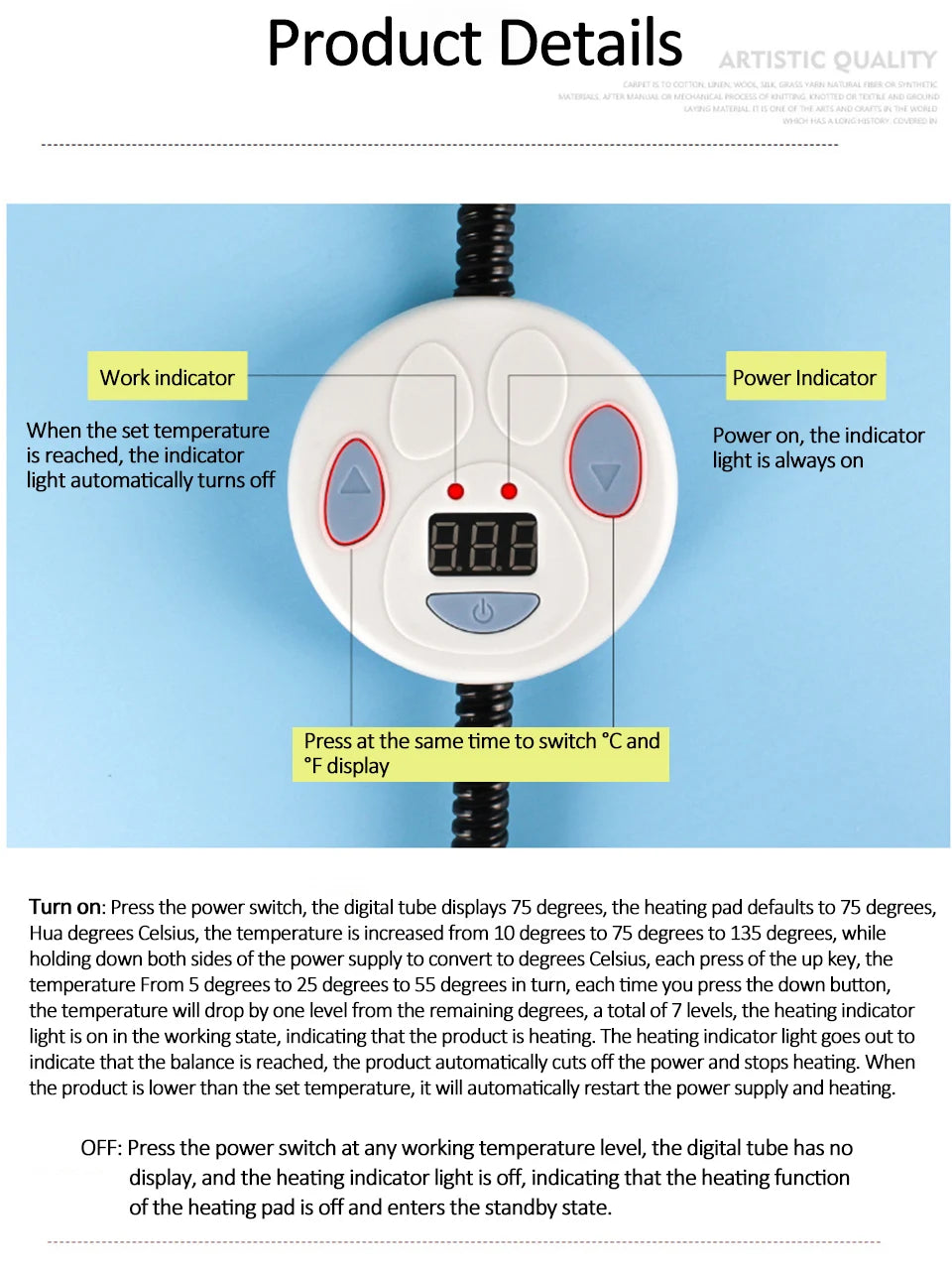 Waterproof Electric Pet Heating Pad – Adjustable Temperature Winter Warmer Blanket for Dogs & Cats