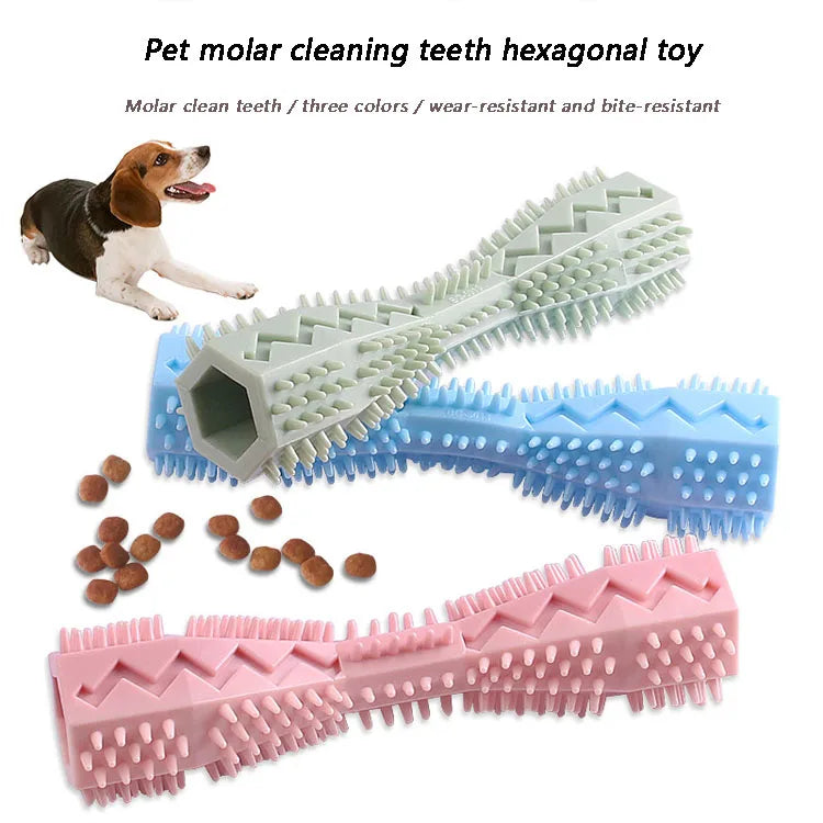 Dog Toothbrush Chew Toy 🐾 Durable Soft Rubber Stick for Teeth Cleaning