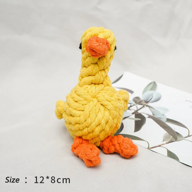 Bite-Resistant Rope Knot Ball Chew Toy for Small Dogs – Teeth Cleaning Puppy Toy