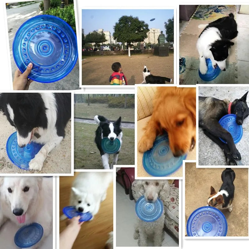 Funny Soft Rubber Dog Flying Disc – Bite-Resistant Saucer Toy for Small, Medium & Large Dogs – Agile Training & Outdoor Play